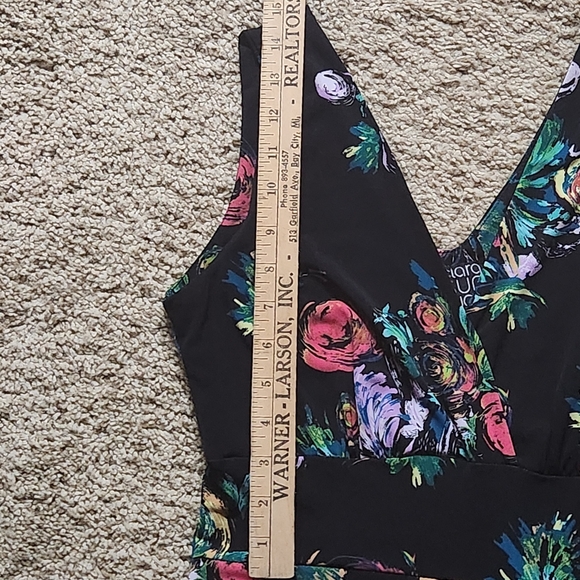 CLARA SUNWOO Floral Signature jumpsuit Size S Colors black pink green turquoise - Picture 5 of 14